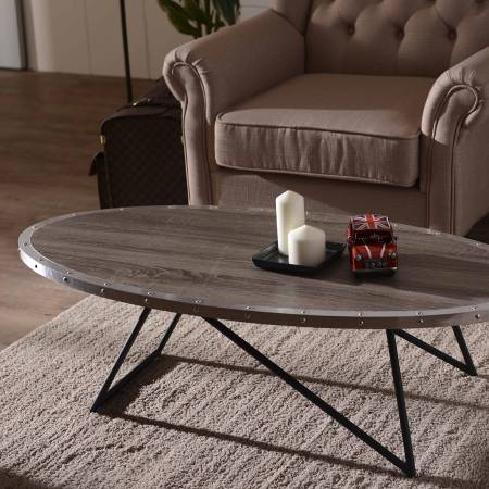 Könnyen lehajtható fém lábtartós dohányzóasztal.